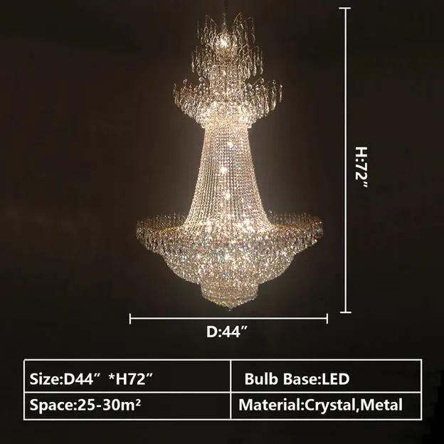 Empire Extra Large French Classic Multi-tiered Crystal Chandelier