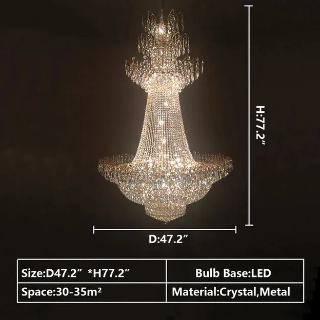 Empire Extra Large French Classic Multi-tiered Crystal Chandelier