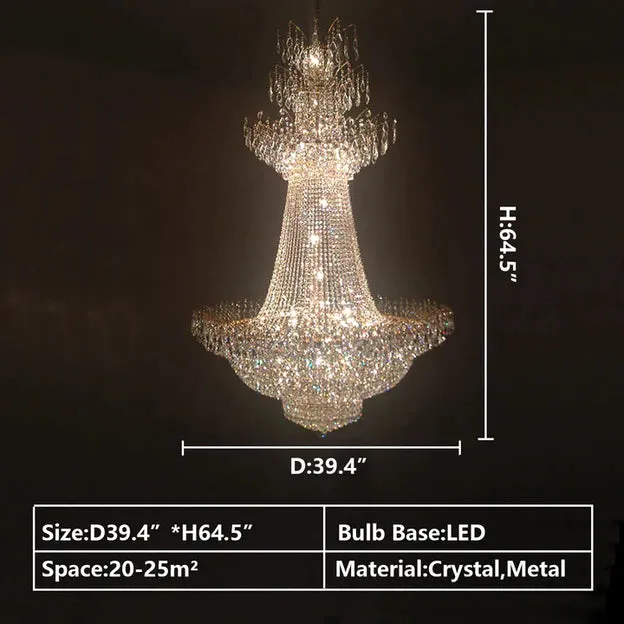 Empire Extra Large French Classic Multi-tiered Crystal Chandelier