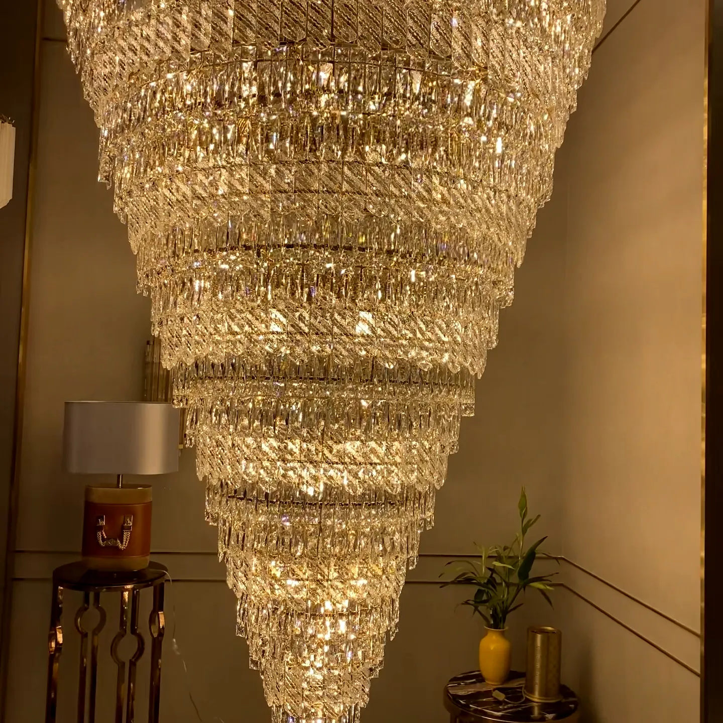 Extra Large Luxury Crystal Chandelier for Staircase/Living Room/Foyer/Villa