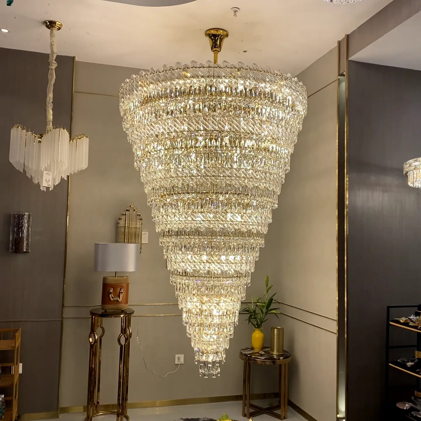 Extra Large Luxury Crystal Chandelier for Staircase/Living Room/Foyer/Villa