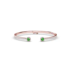 Fana Halo Emerald and Diamond Bangle