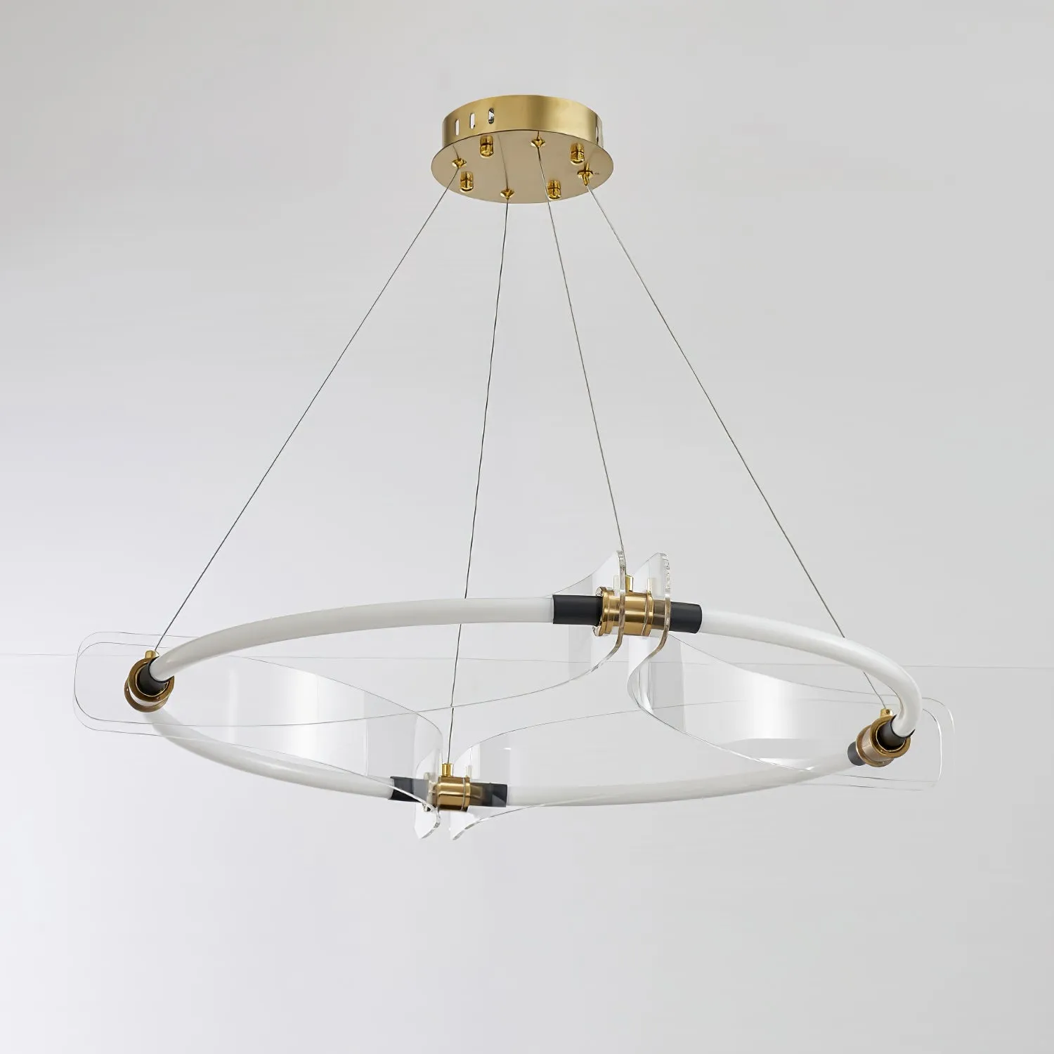 Four Acrylics Round Chandelier