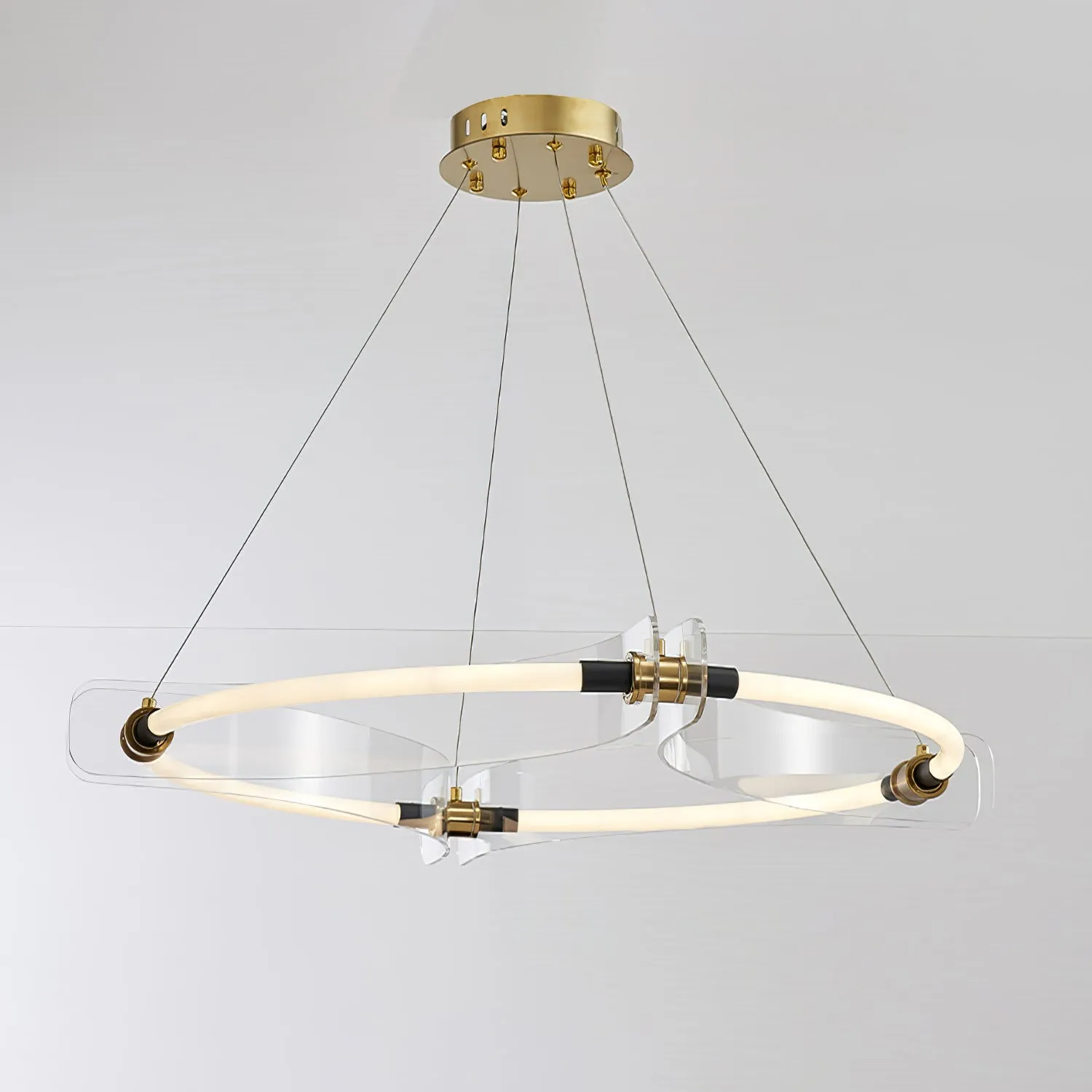 Four Acrylics Round Chandelier