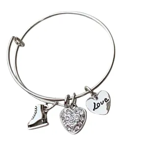 Girls Figure Skating Bangle Bracelet