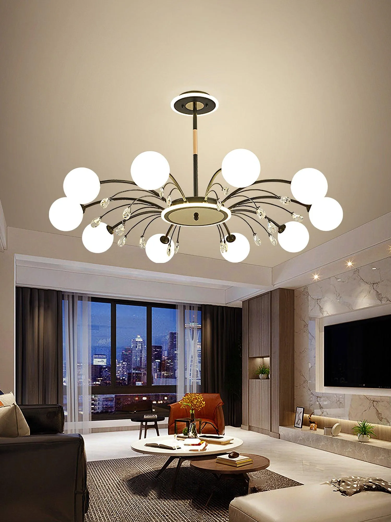 Glamorous Glass Raindrop Chandeliers