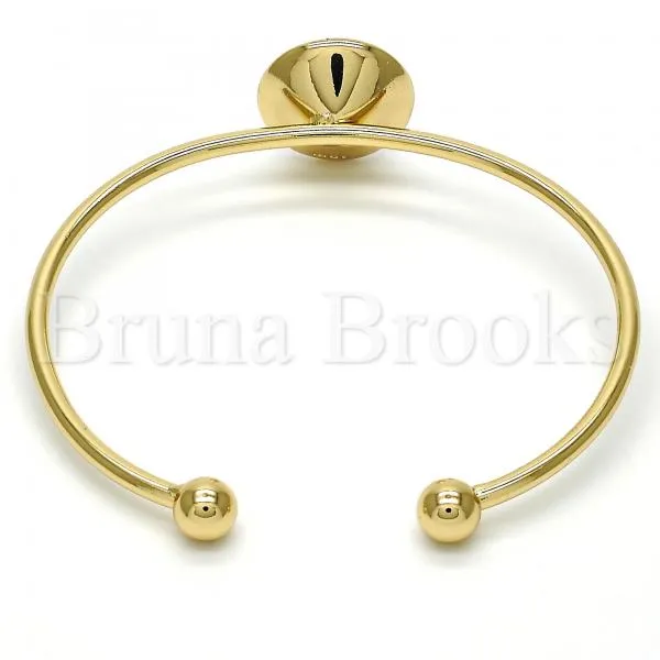 Gold Layered Individual Bangle, with Swarovski Crystals, Golden Tone