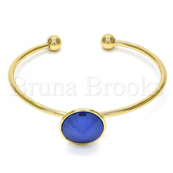 Gold Layered Individual Bangle, with Swarovski Crystals, Golden Tone