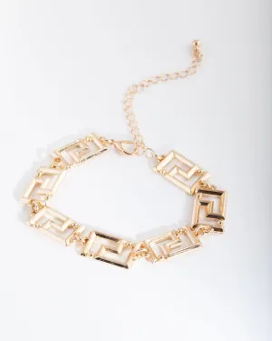 Gold Maze Chain Bracelet