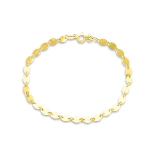 Gold Oval Chain Bracelet