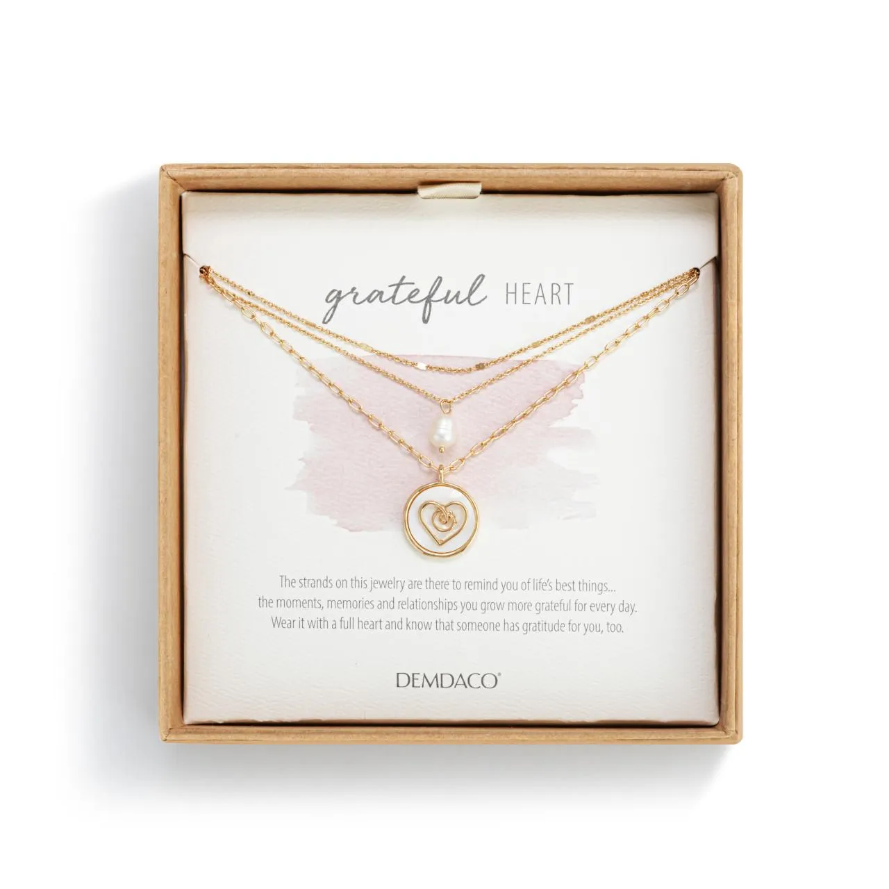 Grateful Heart MOP Gold Neckla