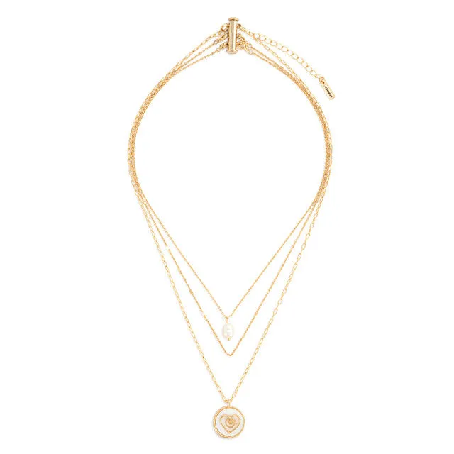 Grateful Heart MOP Gold Neckla