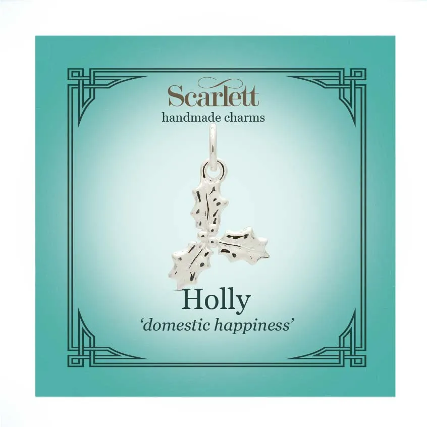 Holly Leaf Solid Gold Charm