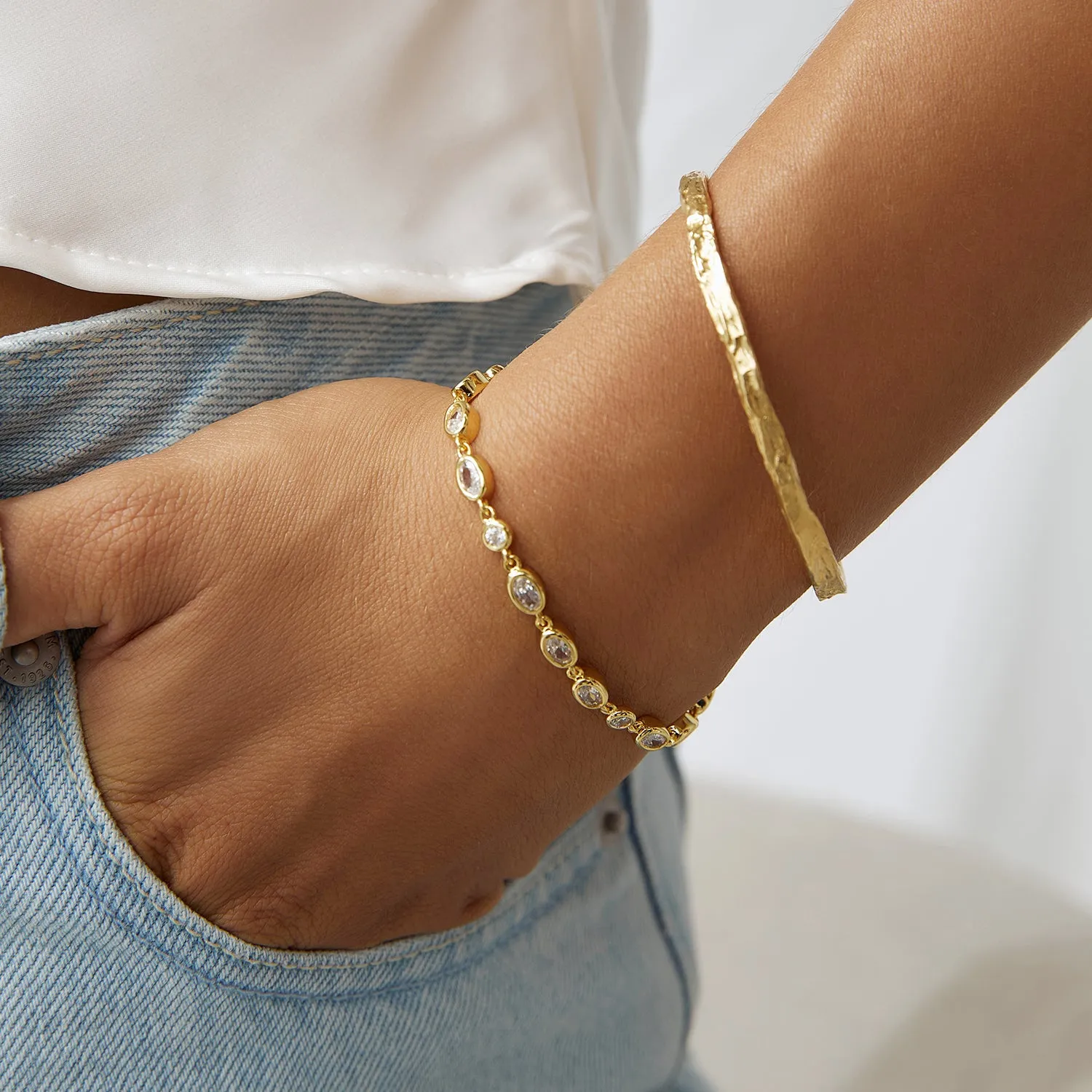 Isadora Gold Bracelet - Stone