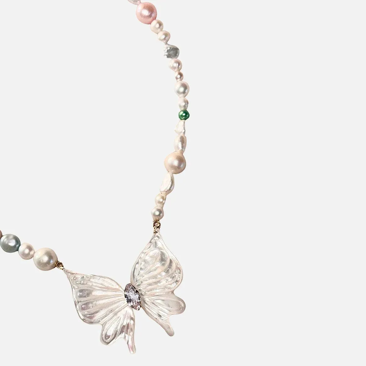 Jumbo Farfalla Glow Pearl Necklace