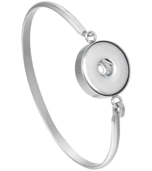 Large  Snap Hook Bangle Stainless Steel(Fits Large Snap Buttons)