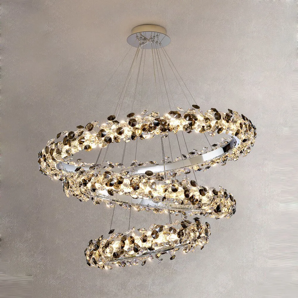 Luxury Crystal LED Chandelier – Modern Hanging Design – Foyer – Dinning – Bedroom Décor