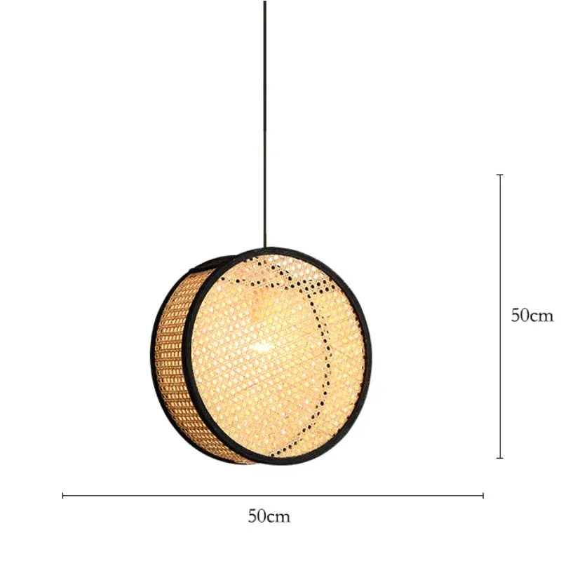 Mansion Bamboo Core Rattan LED Chandelier - Indoor Decorative Lighting