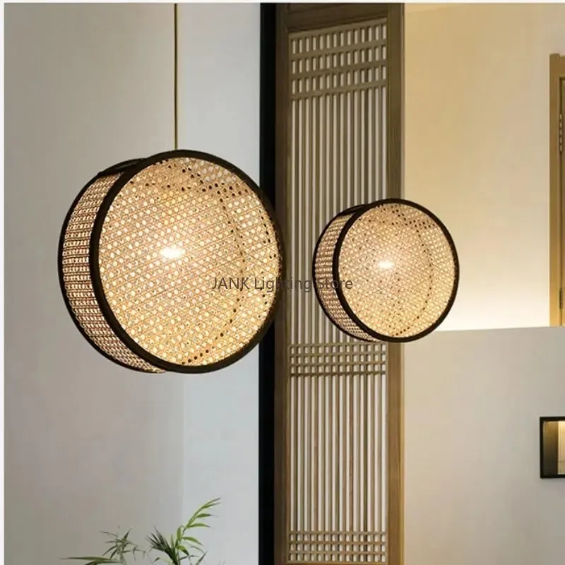 Mansion Bamboo Core Rattan LED Chandelier - Indoor Decorative Lighting