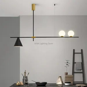 Mansion Nordic Black Gold Chandelier LED Pendant Lamp