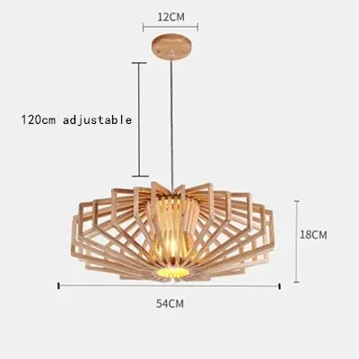 Mansion Solid Wood LED Chandelier for Bedroom and Restaurant Lighting