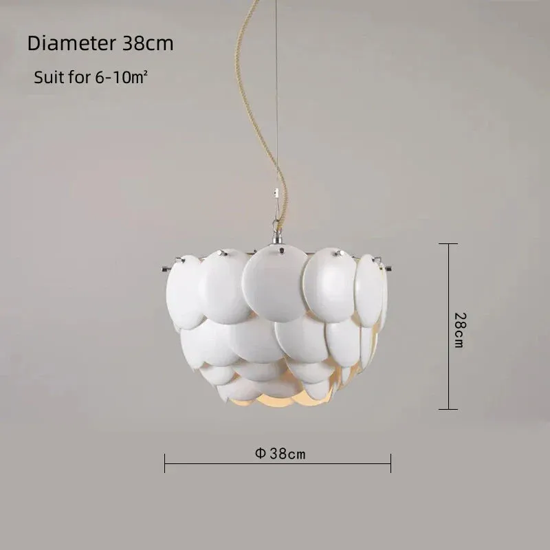 Mansion White Ceramic Chandelier: Luxury LED Lighting for Romantic Home Decor