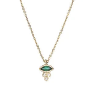 Marquise Emerald Crown Necklace (ready to ship option)*