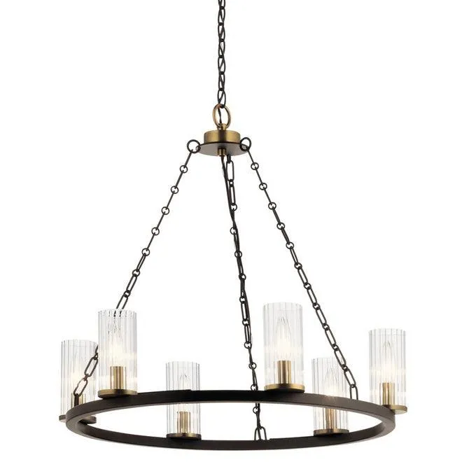 Mathias 25 In. 6 Lights Chandelier Bronze Finish