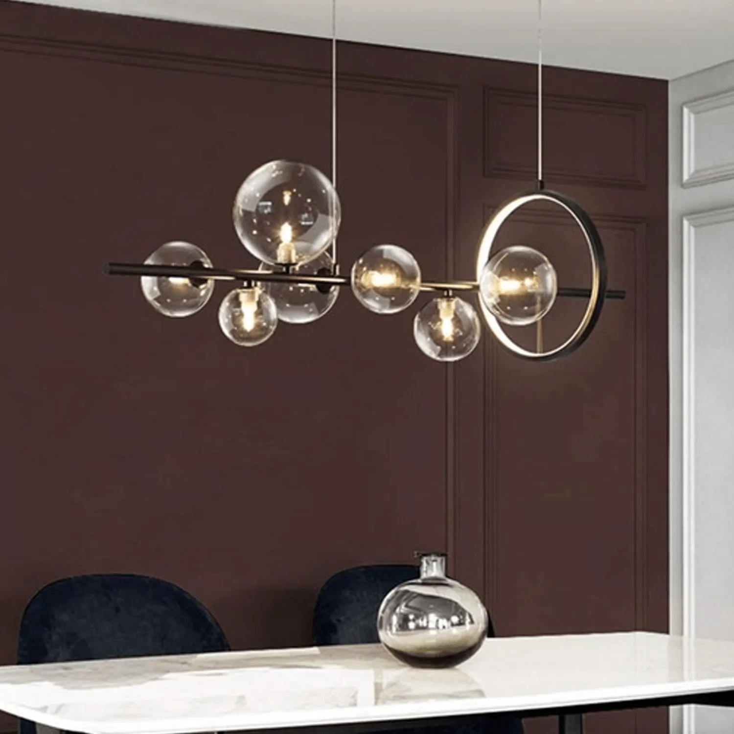 Modern Bubble Glass Chandelier