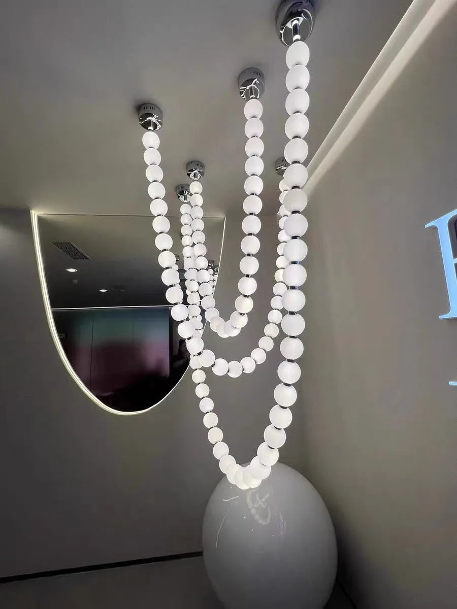 Modern Creative Pearl Necklace Chandelier