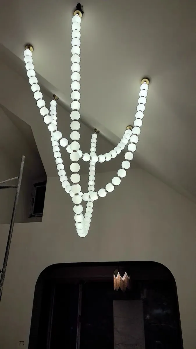 Modern Creative Pearl Necklace Chandelier