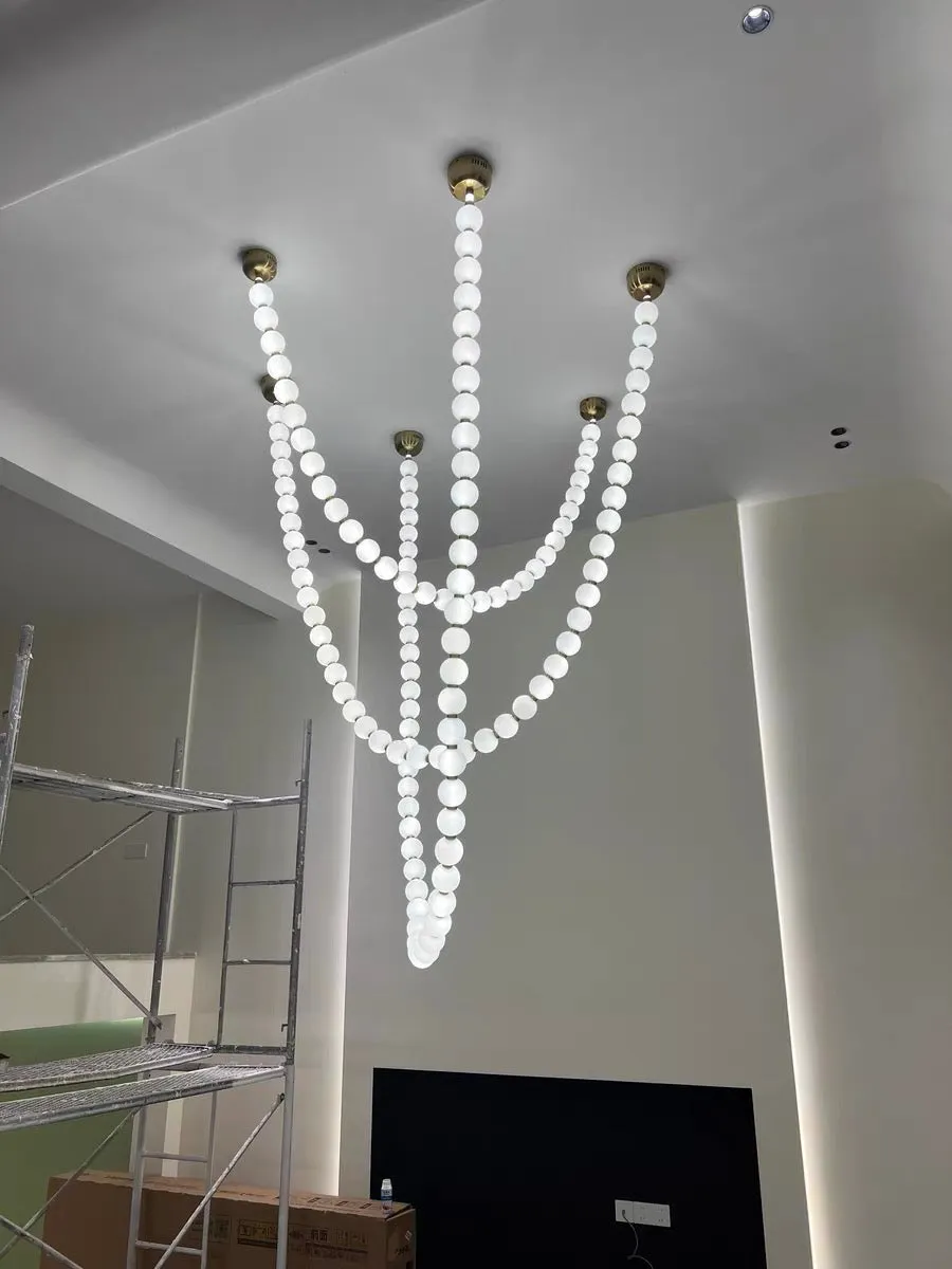 Modern Creative Pearl Necklace Chandelier