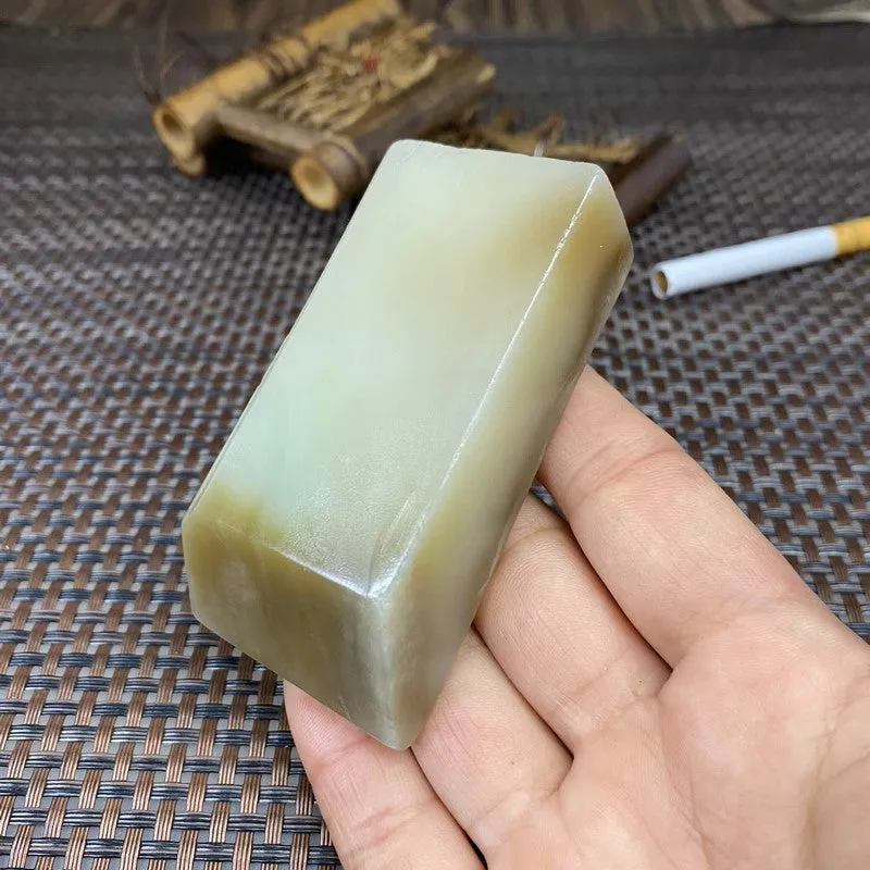 Natural Hetian Jade Rough Nephrite Raw (171g,7.5X3.7X2.2cm)