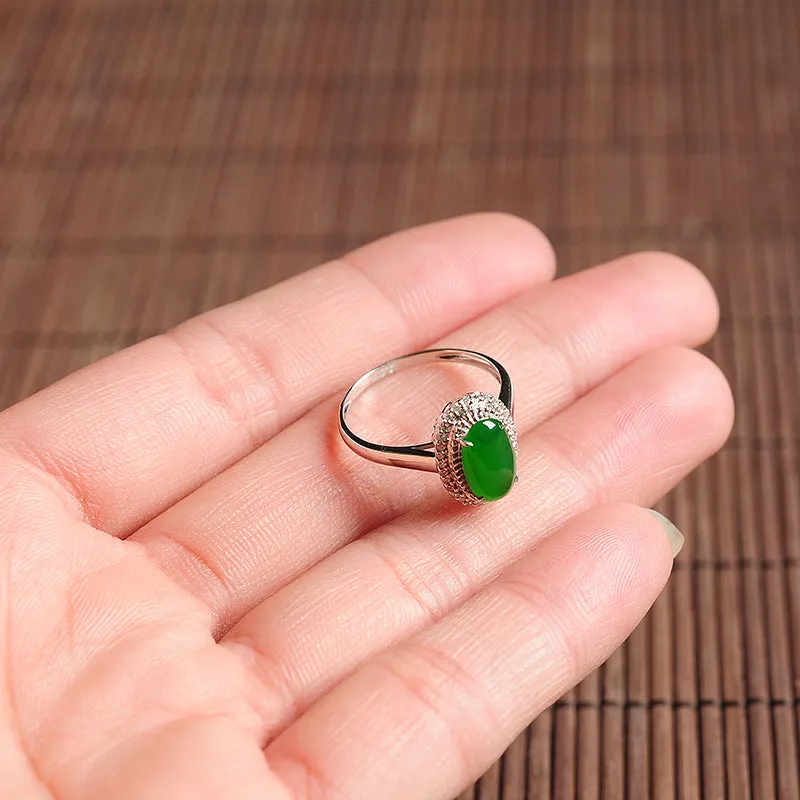 Natural Jade Ring Jadeite Gold Ring RG22