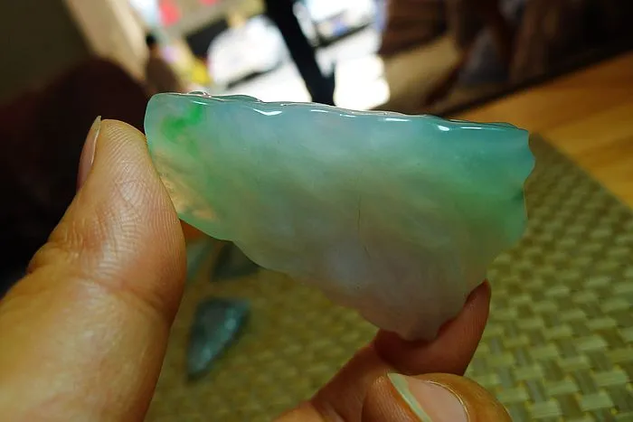 Natural Jade Rough Jadeite Raw (32g,5.4X3.6X0.85cm)