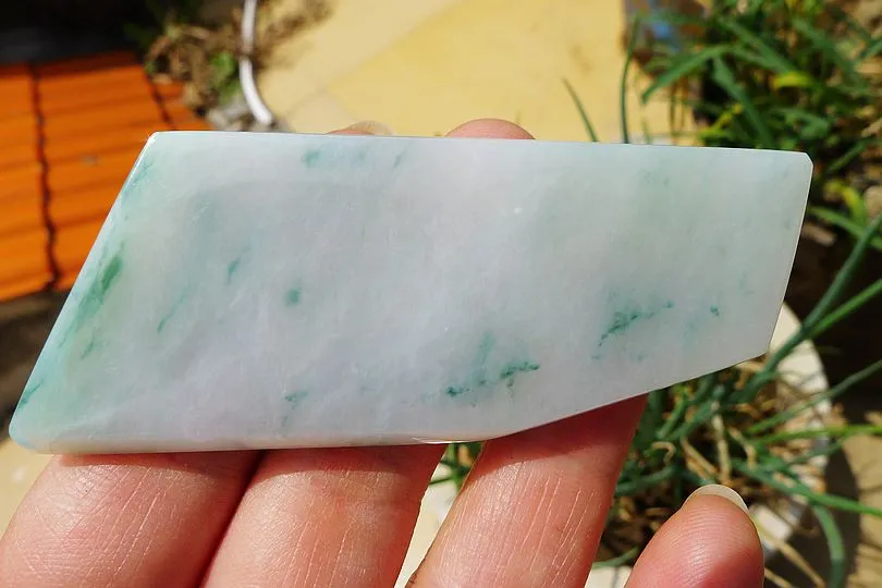 Natural Jade Rough Jadeite Raw (33g,7.8X3X0.45cm)