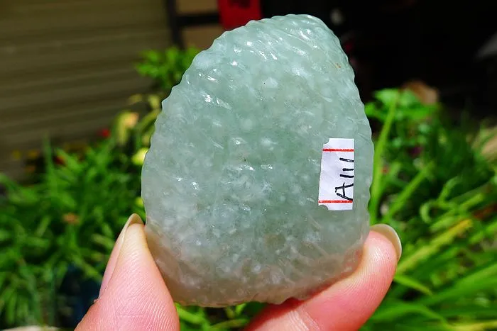 Natural Jade Rough Jadeite Raw (37g,5.4X4X0.9cm)