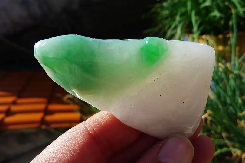 Natural Jade Rough Jadeite Raw (61g,6.2X3.9X1.2cm)