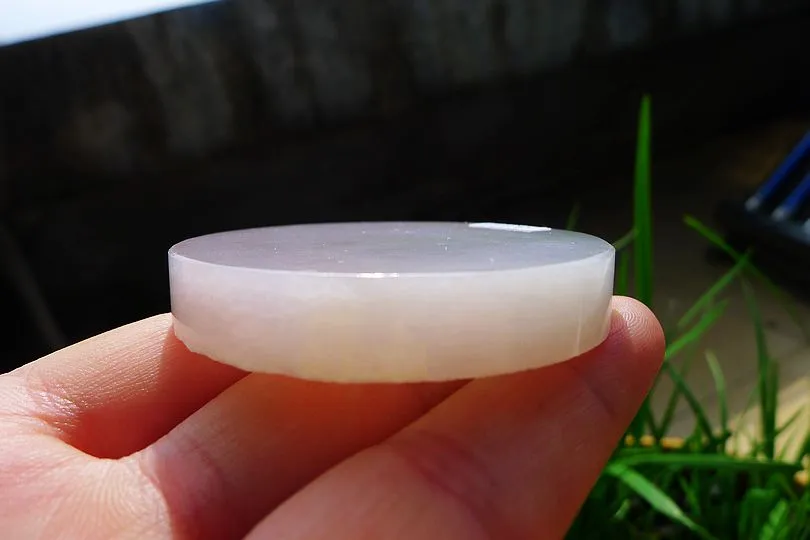 Natural Jade Rough Jadeite Raw (66g,5.2X5.2X0.85cm)