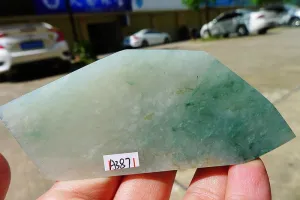 Natural Jade Rough Jadeite Raw (96g,9.9X4.1X1.4cm)