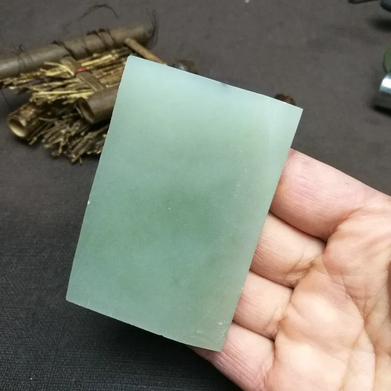 Natural Kunlun Jade Rough Nephrite Raw (111g,7.4X5X1cm)