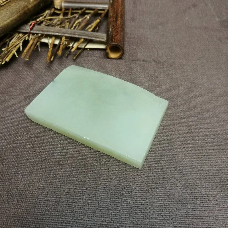 Natural Kunlun Jade Rough Nephrite Raw (111g,7.4X5X1cm)