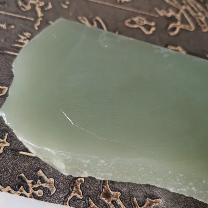 Natural Kunlun Jade Rough Nephrite Raw (327g, 15X5.5X1.2cm)