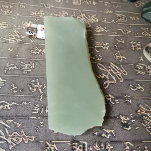 Natural Kunlun Jade Rough Nephrite Raw (327g, 15X5.5X1.2cm)