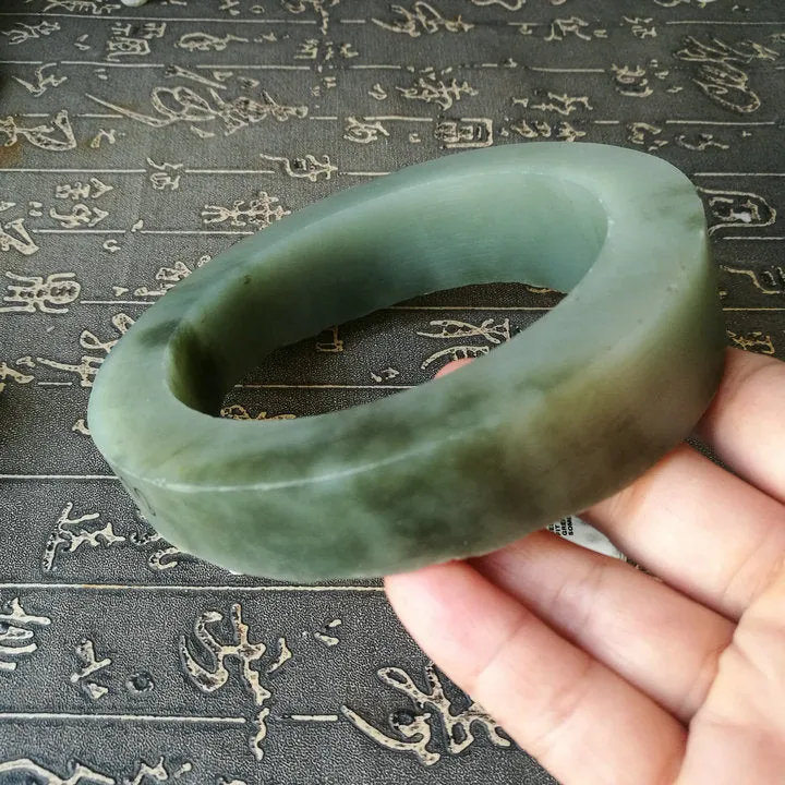 Natural Kunlun Jade Rough Nephrite Raw (352g, 11.6X8.6X1.9cm)