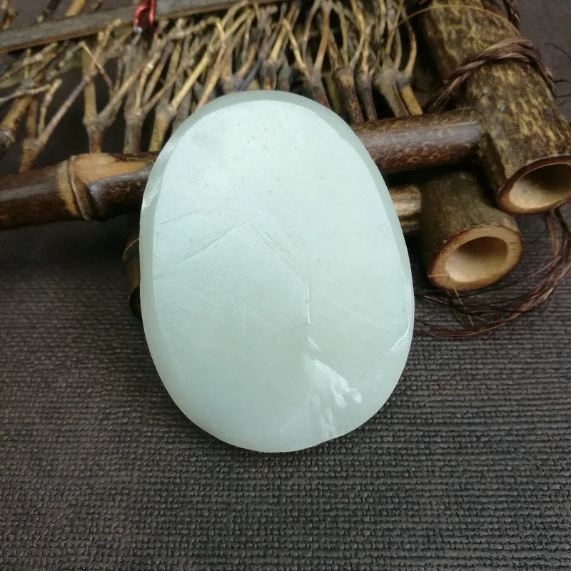 Natural Kunlun Jade Rough Nephrite Raw (48g,5.6X4.2X0.9cm)