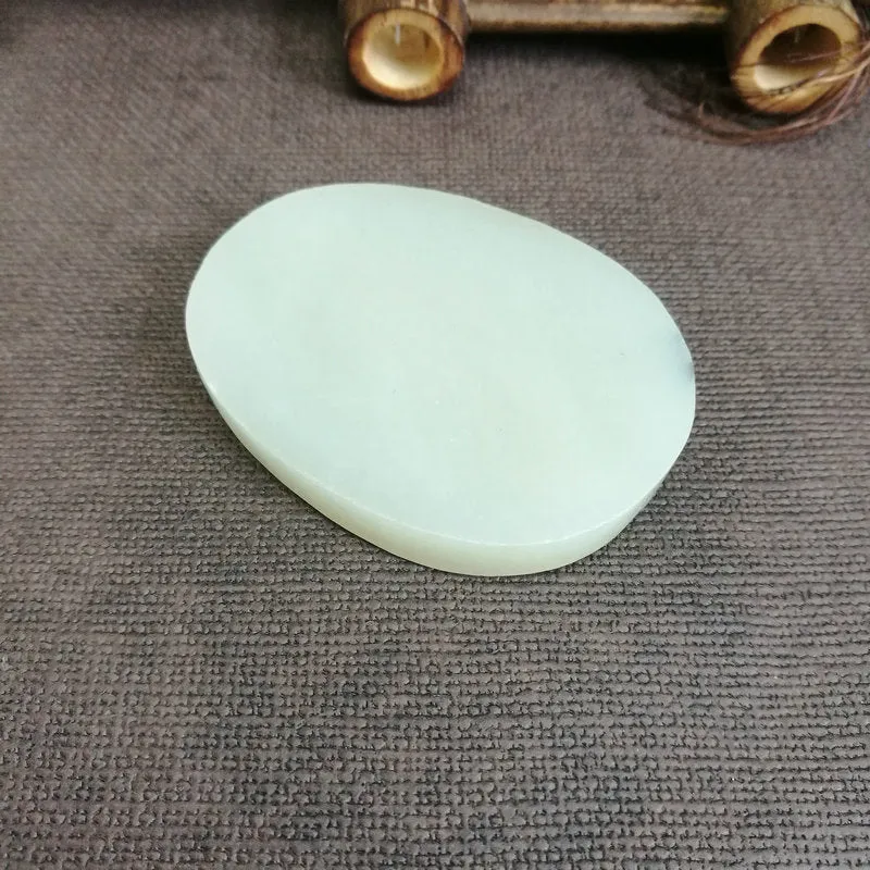 Natural Kunlun Jade Rough Nephrite Raw (48g,5.6X4.2X0.9cm)