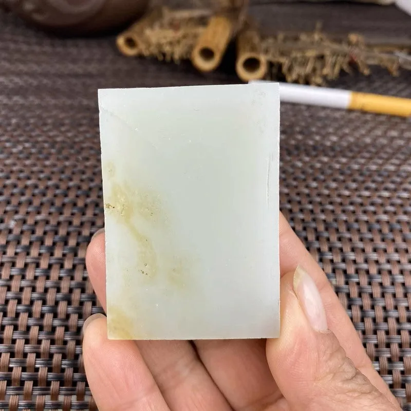 Natural Kunlun Jade Rough Nephrite Raw (81g,5.7X3.9X1.2cm)