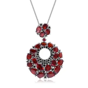 Natural Red Garnet Vintage Necklace