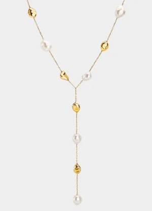 Necklace | Monaco Pearl Long | 18K Gold Plated